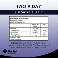 New Leaf High Strength Zinc 6 Month Supply